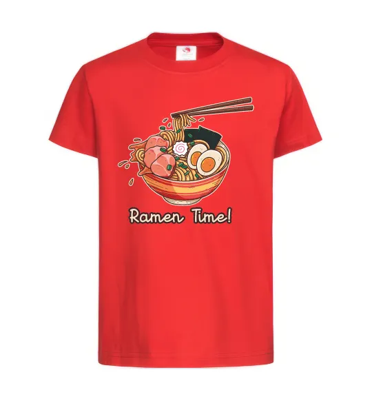 Дитяча футболка Ramen time Червоний фото