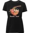 Женская премиум футболка Ramen time Черный фото