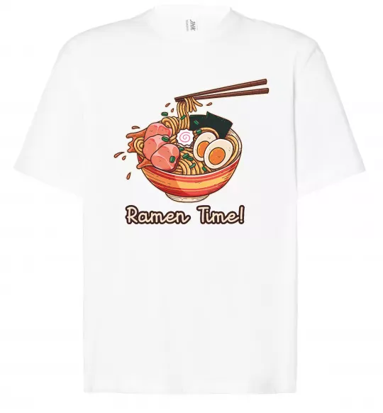 Футболка Оверсайз Ramen time Білий фото
