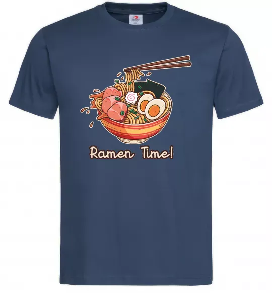 Мужская футболка Ramen time Темно-синий фото