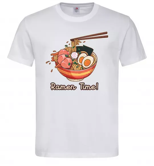 Мужская футболка Ramen time Белый фото