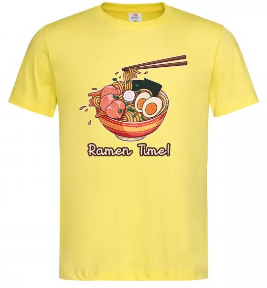 Мужская футболка Ramen time Лимонный фото