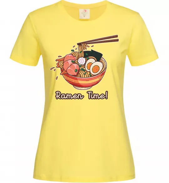 Жіноча футболка Ramen time Лимонний фото