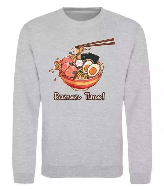 Свитшот Ramen time Серый меланж фото