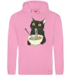 Женская толстовка (худи) Ramen cat Розовый фото