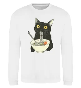 Свитшот Ramen cat Белый фото