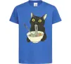 Детская футболка Ramen cat Ярко-синий Детская футболка Ramen cat Ярко-синий фото