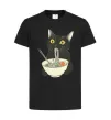 Детская футболка Ramen cat Черный фото