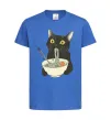 Детская футболка Ramen cat Ярко-синий фото