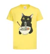 Детская футболка Ramen cat Лимонный фото