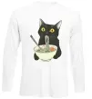 Лонгслив Ramen cat Белый Лонгслив Ramen cat Белый фото