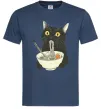 Мужская футболка Ramen cat Темно-синий фото