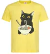 Мужская футболка Ramen cat Лимонный фото