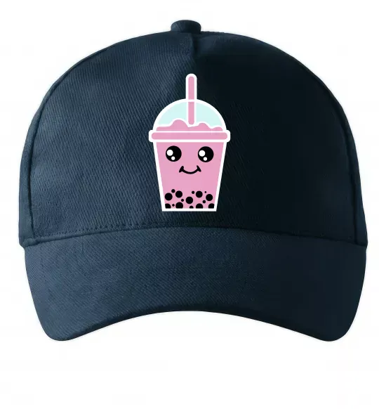 Кепка Pink boba tea Темно-синий фото