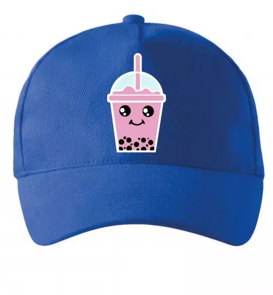 Кепка Pink boba tea Ярко-синий фото