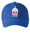 Кепка Pink boba tea Ярко-синий фото