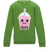 Дитячий світшот Pink boba tea Лаймовий фото