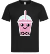 Чоловіча футболка Pink boba tea Чорний фото