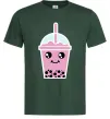 Чоловіча футболка Pink boba tea Темно-зелений фото