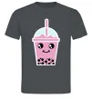 Чоловіча футболка Pink boba tea Графіт фото