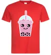 Чоловіча футболка Pink boba tea Червоний фото