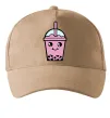 Кепка Pink boba tea Пісочний фото