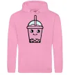 Мужская толстовка (худи) Pink boba tea Розовый фото