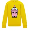 Дитячий світшот Pink boba tea Сонячно жовтий фото