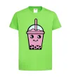 Детская футболка Pink boba tea Лаймовый фото