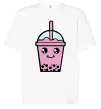 Футболка Оверсайз Pink boba tea Белый фото