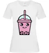 Жіноча футболка Pink boba tea Білий фото