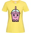 Жіноча футболка Pink boba tea Лимонний фото