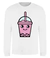 Свитшот Pink boba tea Белый фото