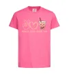 Детская футболка Peace love boba tea Ярко-розовый фото