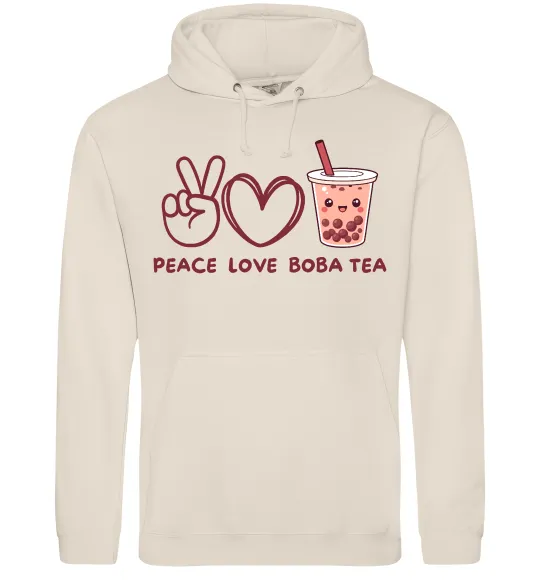 Чоловіча толстовка (худі) Peace love boba tea Таш фото