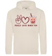 Чоловіча толстовка (худі) Peace love boba tea Таш Чоловіча толстовка (худі) Peace love boba tea Таш фото