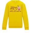 Дитячий світшот Peace love boba tea Сонячно жовтий фото