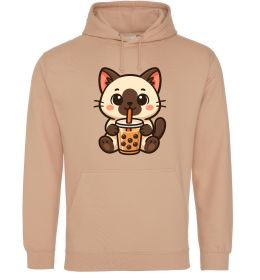 Чоловіча толстовка (худі) Boba tea cat