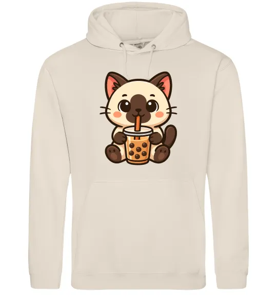 Женская толстовка (худи) Boba tea cat Таш фото