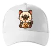 Кепка Boba tea cat Белый фото