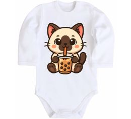 Дитячий бодік Boba tea cat