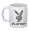 Чашка керамічна Сталевий playboy Білий фото