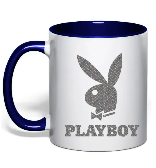 Чашка з кольоровою ручкою Сталевий playboy Глибокий темно-синій фото