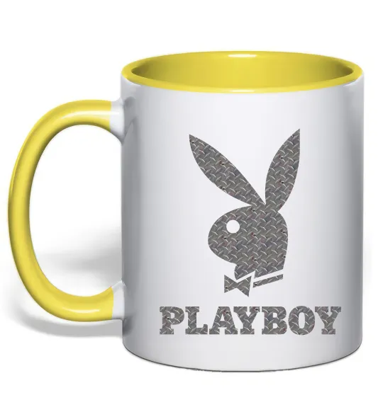 Чашка с цветной ручкой Сталевий playboy Лимонный фото