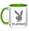Чашка с цветной ручкой Сталевий playboy Лаймовый фото