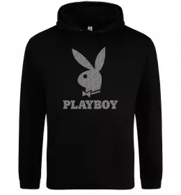 Мужская толстовка (худи) Сталевий playboy Черный фото