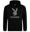 Чоловіча толстовка (худі) Сталевий playboy Чорний Чоловіча толстовка (худі) Сталевий playboy Чорний фото