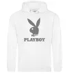 Чоловіча толстовка (худі) Сталевий playboy Білий Чоловіча толстовка (худі) Сталевий playboy Білий фото