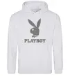 Чоловіча толстовка (худі) Сталевий playboy Сірий меланж Чоловіча толстовка (худі) Сталевий playboy Сірий меланж фото