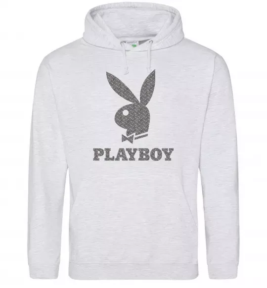 Жіноча толстовка (худі) Сталевий playboy Сірий меланж фото